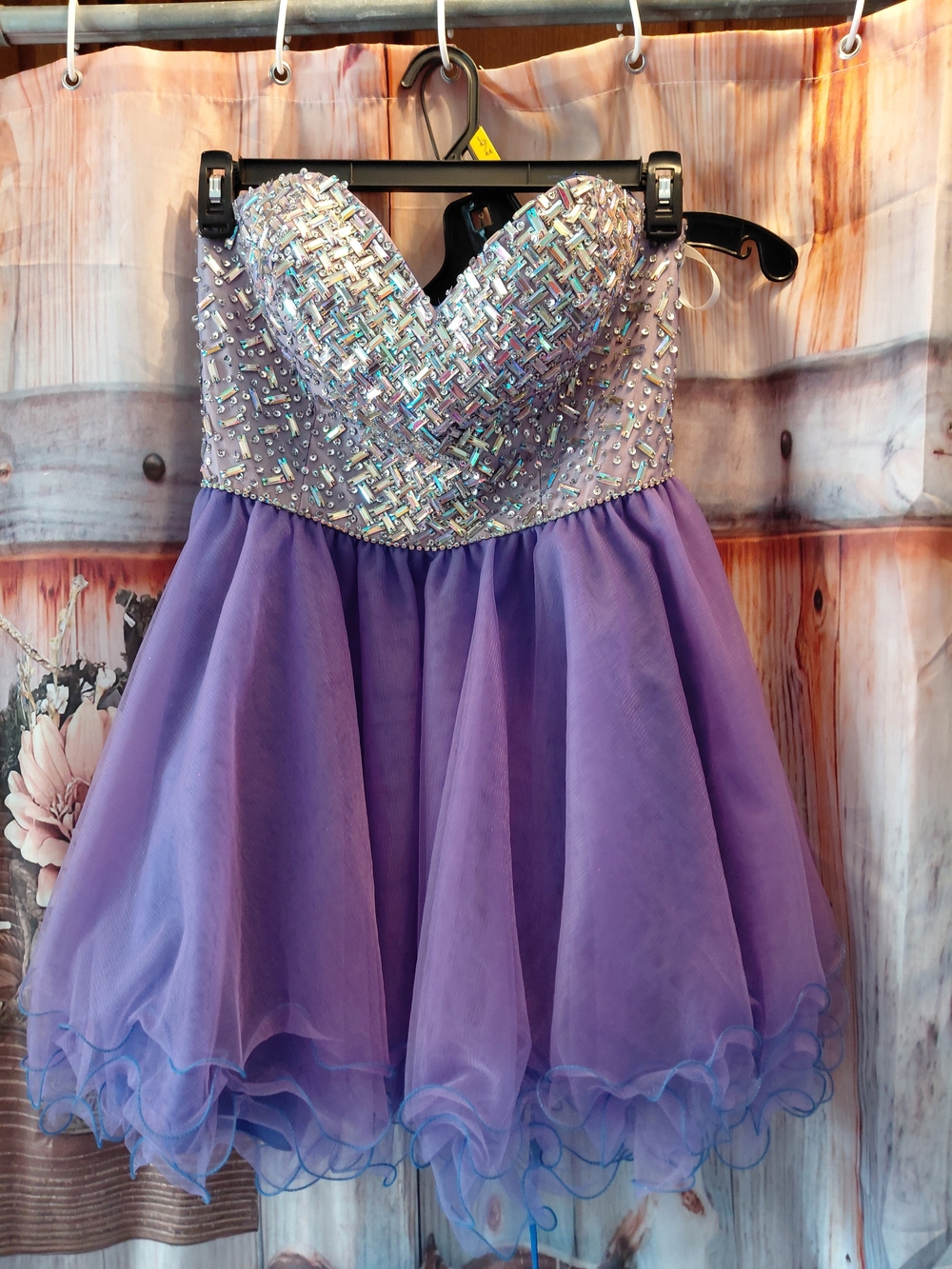 MM Couture Lilac Sequin Bodice Tulle Party Dress